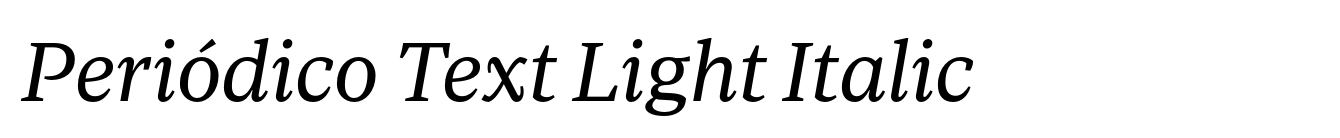 Periódico Text Light Italic